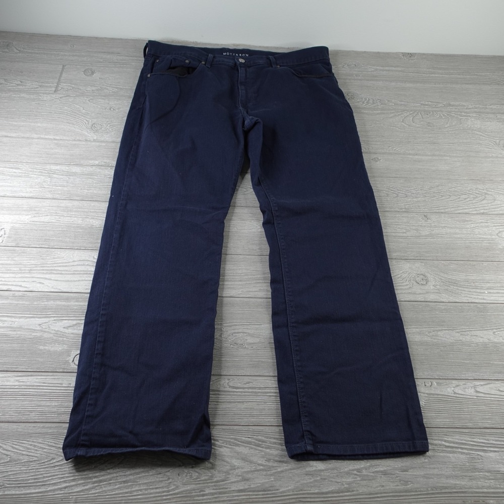 Mott & Bow Jeans Mens Size 40x32 Mercer Straight Leg Denim 5 Pocket Design Pants - Picture 3 of 8